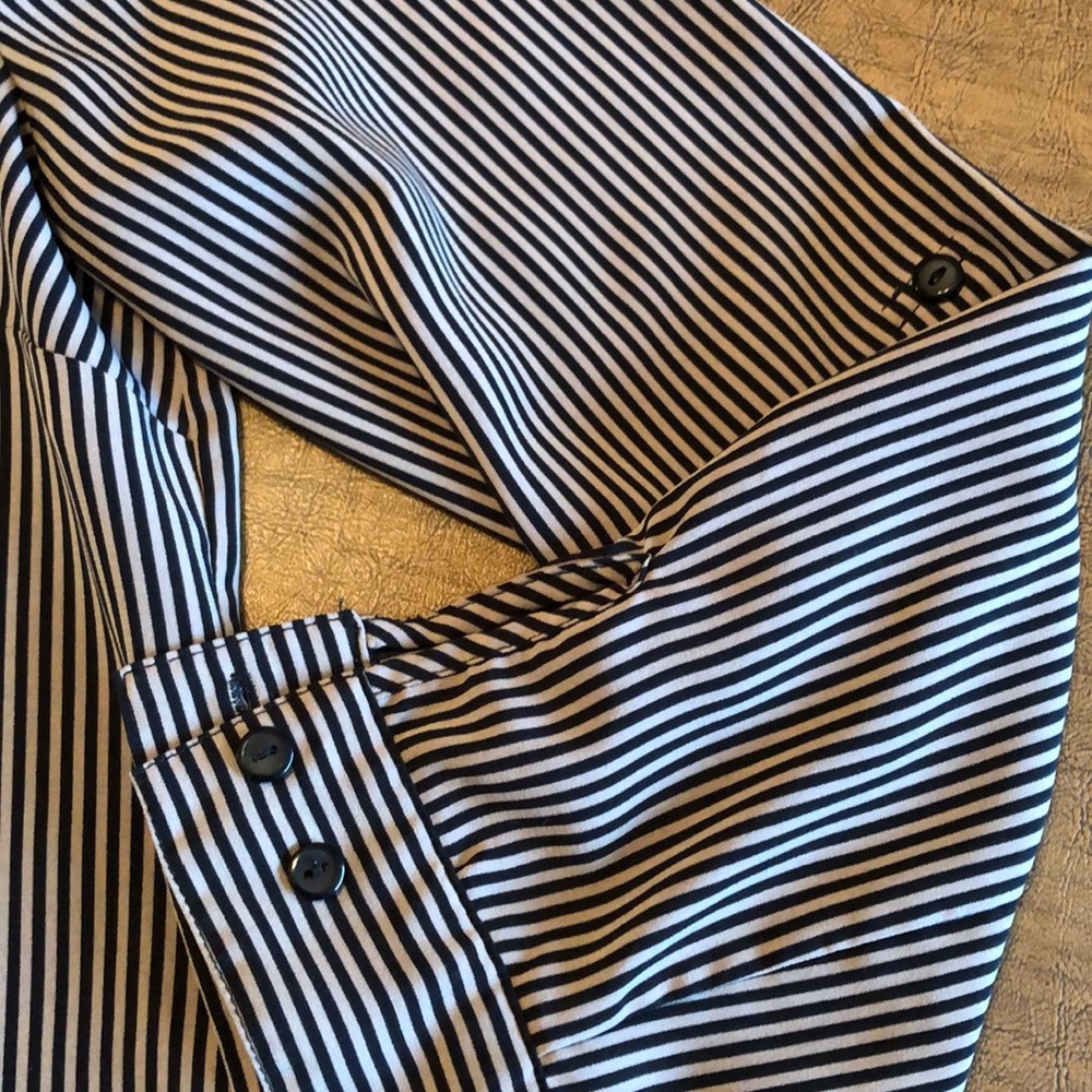Elementz Vertical Striped Button Down - Petite Med - image 5